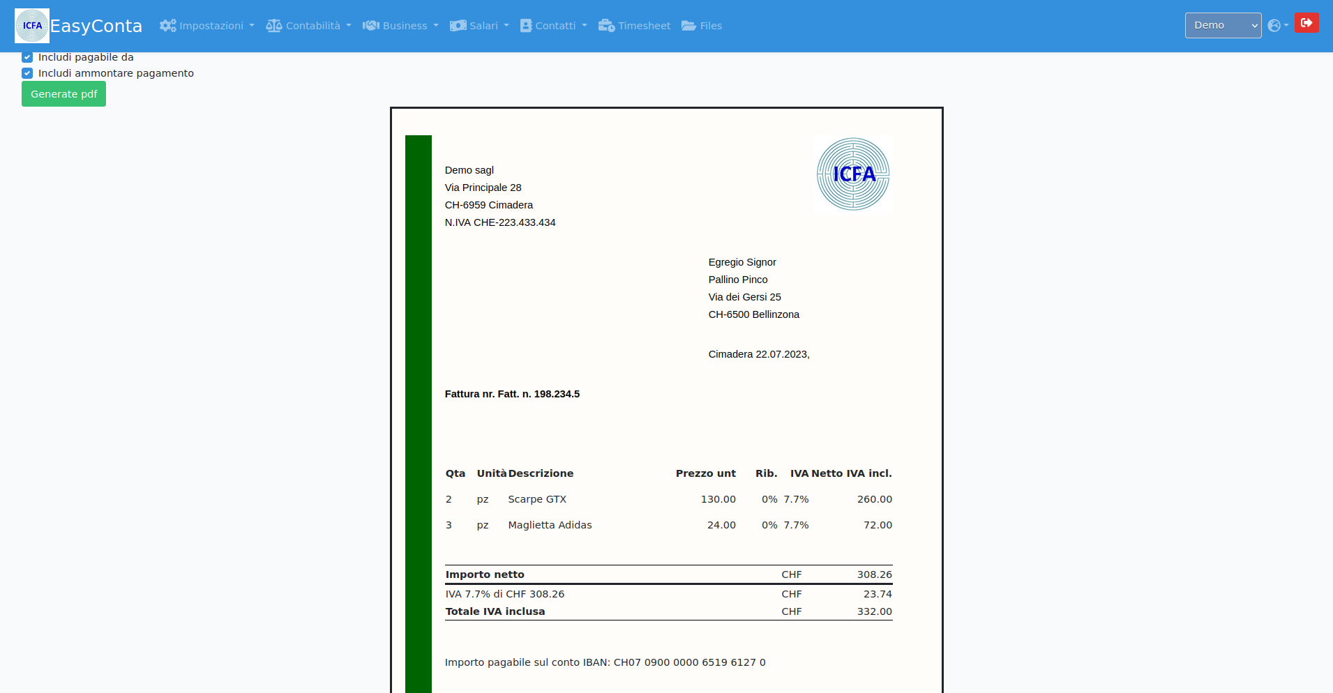 Prepara in modo semplice le fatture da inviare ai tuoi clienti